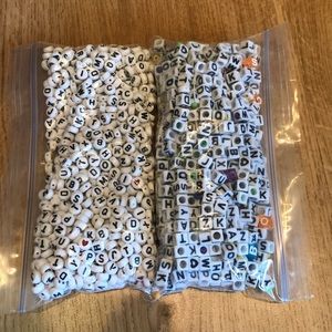 Letter beads